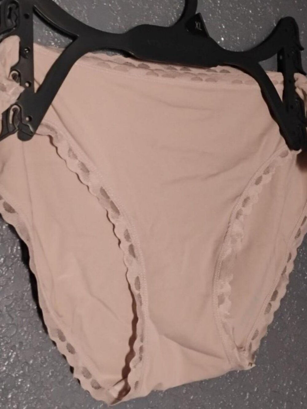 Vince Camuto Lace Trim Panty XL Lightweight Beige Buff Nude Natural Bikini